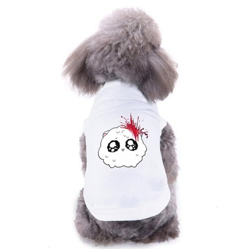 犬の服 タンクトップTシャツ ベスト 爆発ポメ スポーツ服 洋服 パジャマ カップ ル服 上着 春夏服 小中大型犬服猫服 脱毛保護 日焼き防ぐ 虫除け お散歩 記念撮影 犬用コスチューム (ホワイト/XL)