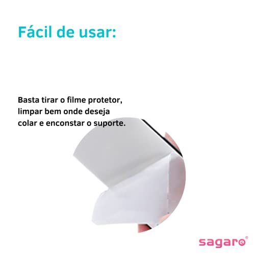 Gancho Adesivo de Inox para Parede ideal para Banheiro Cozinha Quarto (Gancho Duplo)