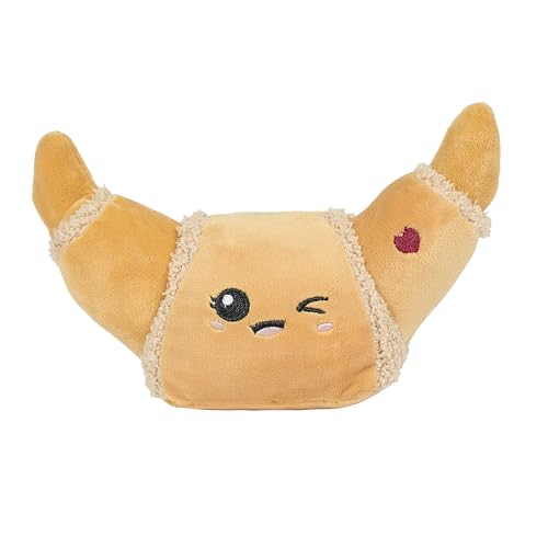 THE CONCEPT FACTORY - PE0054, Peluche Croissant Kawaii H13 cm, Suave e Hipoalergénica, Diseñada para Abrazos y Decoración, Fácil de Mantener, para Niños, Marrón