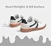 LUCKY STEP Unisex-Child Casual Sneakers Fashion Lightweight Walking Shoes Classic Retro Athletic Sneaker for Little Kids(10 M US White/Black)