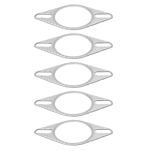 VGOL 5 Pcs 2.25 “ Inch 57mm Car Engine Exhaust Gasket Downpipe Flange With Two Bolt Holes Exhaust Manifold Gasket for Most Vehicles