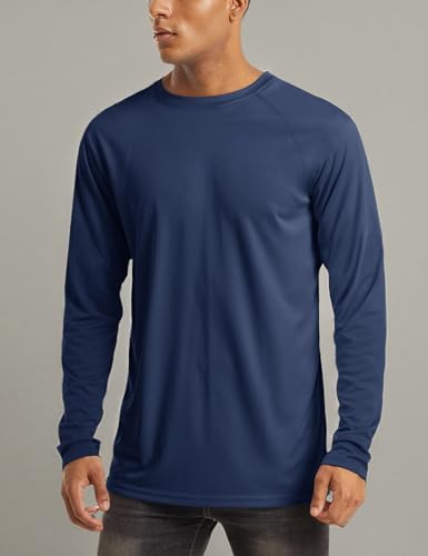 Image of MAGCOMSEN Men's Long Sleeve Shirts UPF 50+ UV Sun Protection Athletic Shirts for Hiking Running Workout Rash Guard