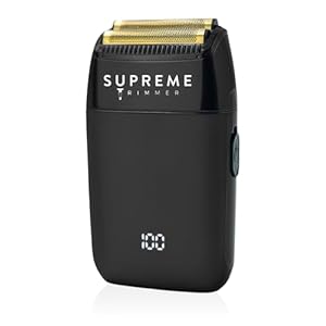 Supreme Trimmer Crunch Lite STF600 | Professional Double Foil Shaver for Men | Cordless & Corded, 60 Min Runtime, Hidden LED Display | Barber Face & Head Finishing Razor