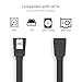 Mbiydeg SATA Cable III for SSD HDD Data,3 PCS 6Gbps Straight Angle 15 Inch Sata Data Cable Compatible for SATA Hard Drive CD Driver, CD Writer,Black