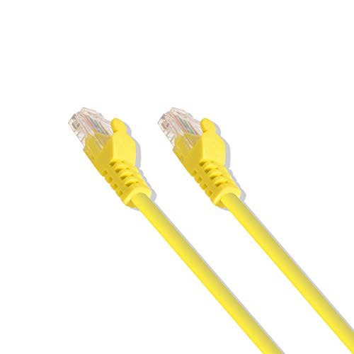 Cable de red Ethernet Cat-5e UTP RJ45 amarillo 2FT miniatura 3