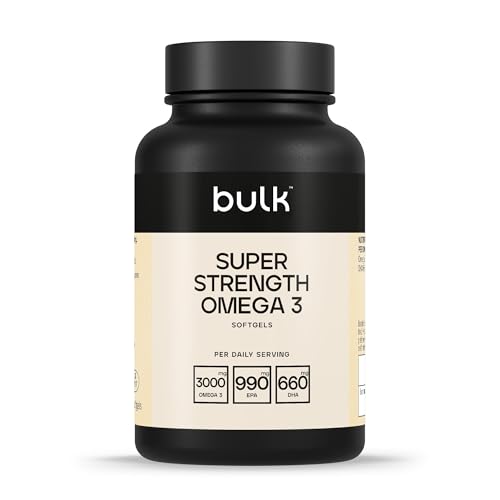 Super Strength Omega 3 = 990 mg Softgelkapseln – Softgelkapseln von Bulk Powders, 270 Softgels