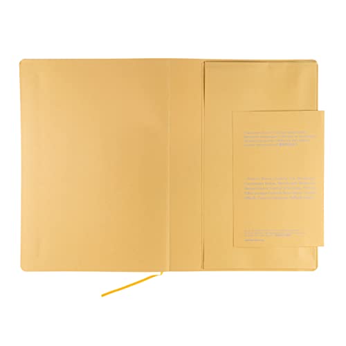 Cahier relié A4 ligné Fabriano Ecoqua Plus jaune grand format carnet de notes