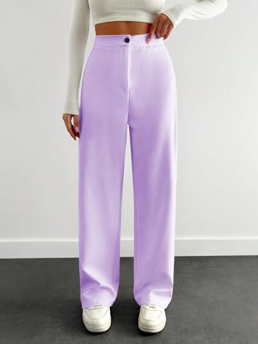 Image of Toochki Trousers for Woman Pants Women's Formal Office Korean | Beige Black Track Pant | Straight | Cotton Spandex Stretchable Trouser | High-Waisted Bottom Wear