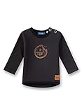 baby sweatshirt nähen weiches Feinfutter Sanetta Unisex Baby Sweatshirt, Schwarz (Super Black 10015), 62 (Herstellergröße: 062)
