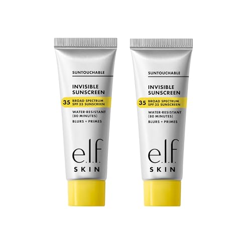 Image of e.l.f. SKIN Suntouchable Invisible SPF 35 Sunscreen Mini, Lightweight Gel for Under Makeup, Daily Face Sunscreen for Women, Vegan & Cruelty-Free (Pack of 2)