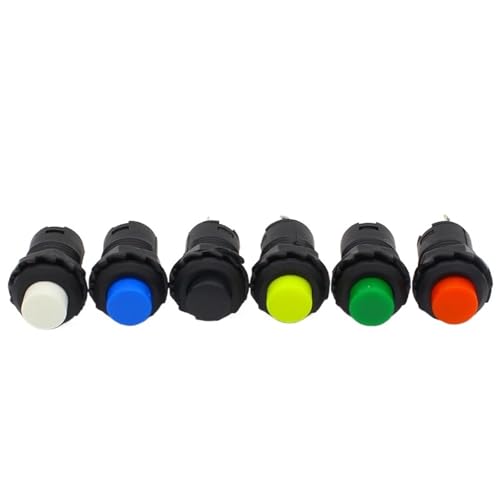 Interruptor pulsador momentáneo de 12mm ideal para maquetas simuladores y paneles domésticos 3