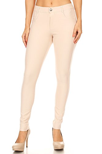 ICONOFLASH Women's Ponte Knit Stretch Skinny Trouser Pants