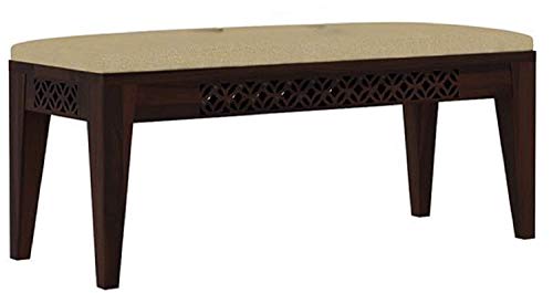Image of Wooden Sheesham Wood Dining Table 6 Seater | with 4 Chairs 1 Bench | Walnut