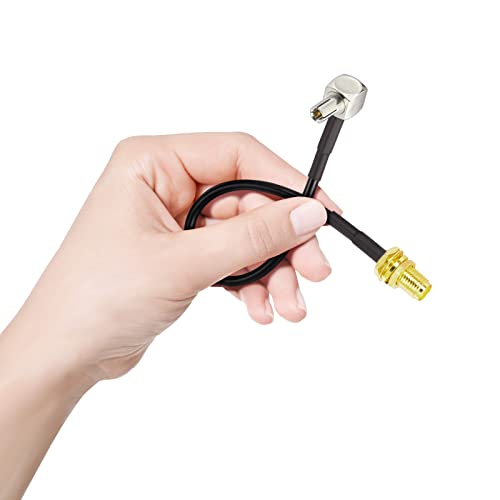 Eightwood 4G Antenna SMA to TS9 Cable 4G LTE Aerial Extension Cable SMA Female Bulkhead to TS9 Plug Right Angle jumper RG174 6inch 15cm 2pcs for Router 2G 3G LTE Antenna UMTS Mobile