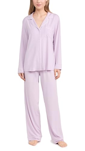 Image of Eberjey Gisele Classic Women's Pajama Set | Long Sleeve Shirt + Long Pants
