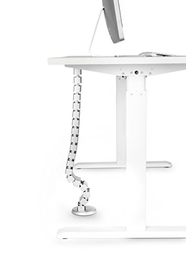 Preisvergleich Produktbild Ergolutions Kabelschlange 128cm für Schreibtisch zur perfekten Kabelführung mit höhenverstellbaren Schreibtischen