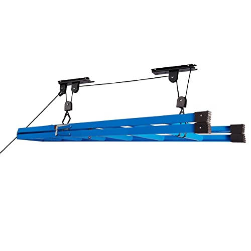 Image of Bike Hanger - Overhead Hoist Pulley System with 100lb Capacity for Bicycles or Ladders - Secure Garage Ceiling Storage by Rad Sportz