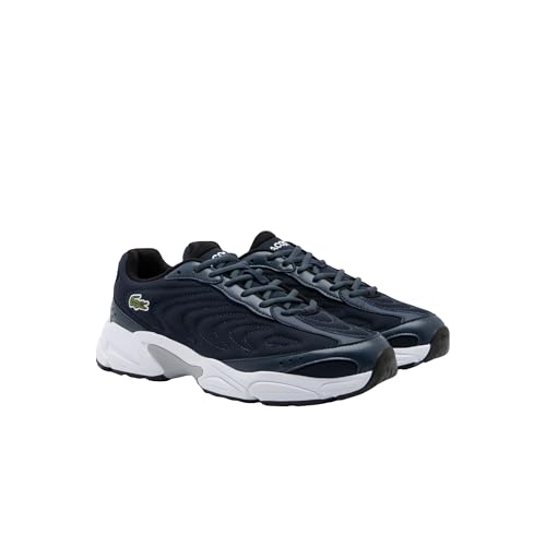 Lacoste Storm 96 2K Lite - Tenis de piel para hombre, Azul marino/blanco, 40.5 EU