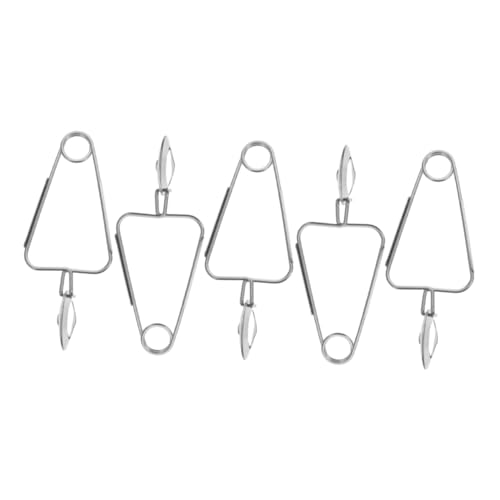 Hoement 5pcs Stainless Steel Snail Tongs for Serving Food Escargot Forks Snail Tong Tableware Spring Clamp