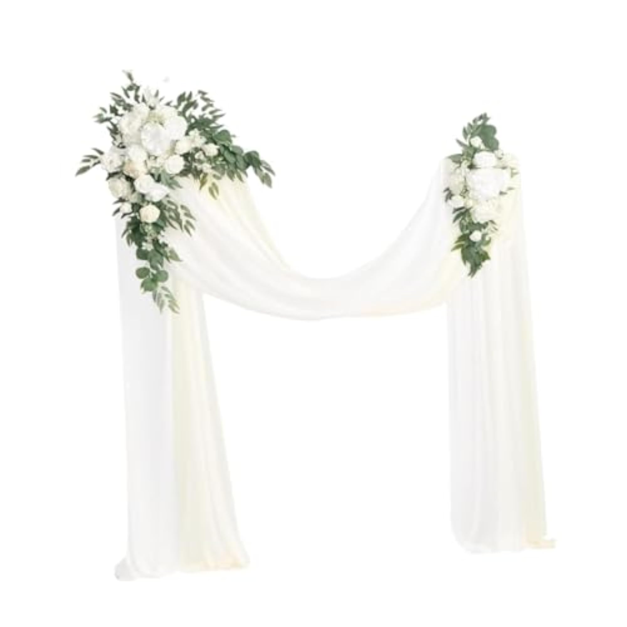 Wedding Arch Flowers with Drapes for Valentine's Day