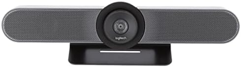 Logitech MeetUp Video Conferencing System, Ultra HD 4K/1080p/720p, 3 Microphones/Adjustable Speakers, Wide Field of View 120°, PC/Mac/Laptop/MacBook/Tablet - Black, 4K