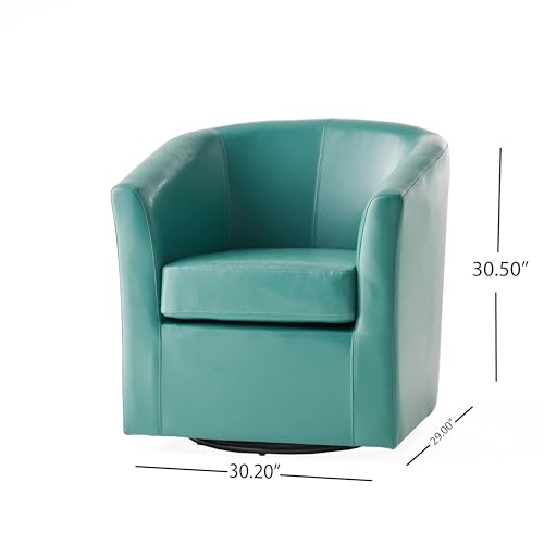 Sillón giratorio tapizado marrón oscuro miniatura 2