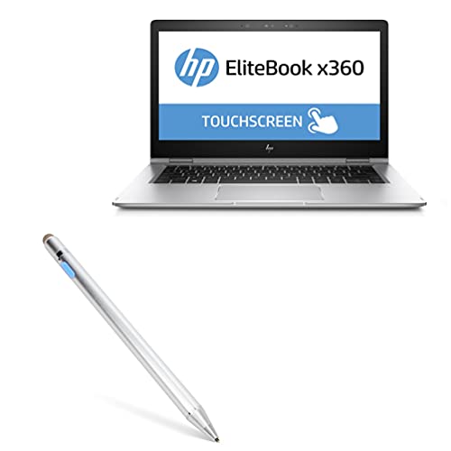 BoxWave Stylus Pen Compatible with HP EliteBook x360 G2 (13.3 in) - AccuPoint Active Stylus, Electronic Stylus with Ultra Fine Tip for HP EliteBook x360 G2 (13.3 in) - Metallic Silver