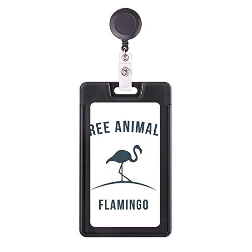 Funda retráctil para tarjetas con alegre flamenco azul para alegrar tu rutina de trabajo