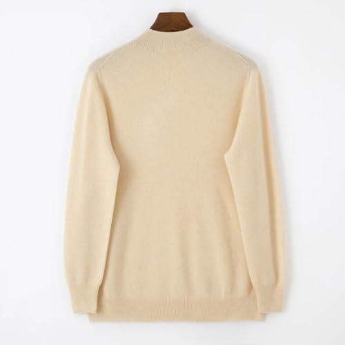 Men's Winter Merino Wool Knit Pullover Sweater - Business Sweaters Casual Half High Collar Knit Tops3