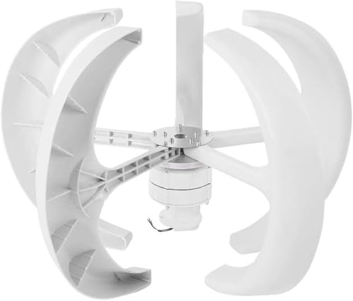 Éolienne verticale 1200W verte pour électricité propre en bateau et jardin