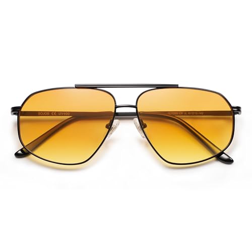 Image of SOJOS Retro Hexagon Aviator Sunglasses for Women Men Trendy Vintage UV400 Protection Shades SJ1200