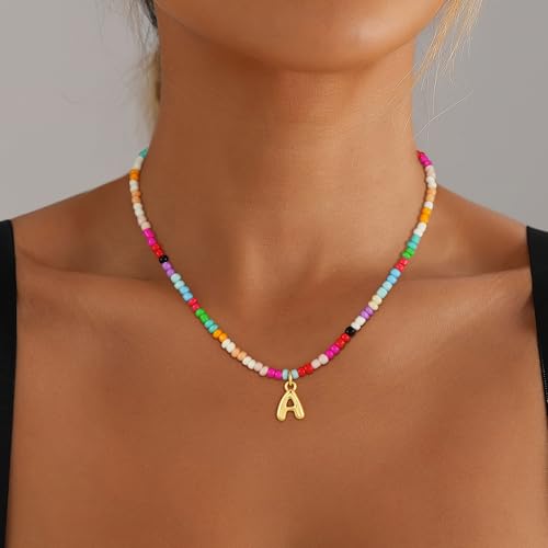 Bubble Colorful Initial Necklaces for Women Girls Kids - image 2