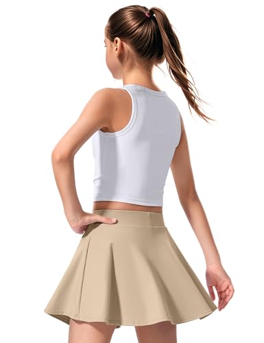 JOCMIC Girls Tennis Skirt with Pockets Athletic Skort Inner Shorts for Golf Running Sports4