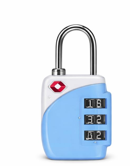 QUIRA TSA Approved 3 Digit Combination Luggage Lock, Travel Suitcase Padlock for Bags, Backpacks & Zippers, Resettable Security Lock (QR-BW)-picture-41