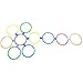 SPYMINNPOO Speed Rings, 29cm/11.4in Kindergarten Training Aid Children Toy Outdoor Sport Tool for Speed and Agility Practice Games