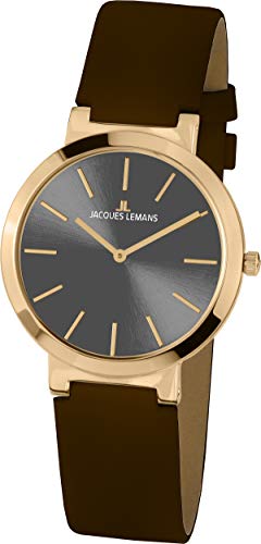 Jacques Lemans Reloj Analógico para Mujer de Cuarzo con Correa en Cuero 1-1997I Jacques Lemans Reloj Analógico para Mujer de Cuarzo con Correa en Cuero 1-1997I