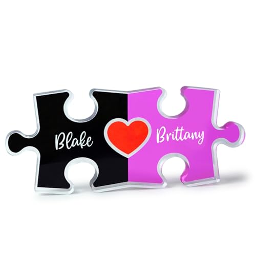 Personalized Couple Gifts, Puzzle Name Sign for Couples, Valentines Day