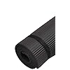 Everyday Essentials 1/2-Inch Extra Thick High Density Anti-Tear Exercise Yoga Mat with Knee Pad and Carrying Strap, Black