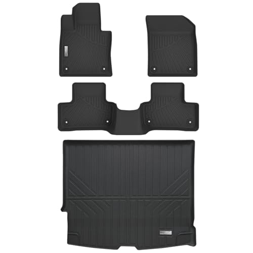 XINSHANGXIU Floor Mats & Cargo Liner for Volvo XC60 2018 2019 2020 2021 2022 2023 2026 2026(Not for Hybrid),1st 2nd Row with Trunk Mat,TPE All Weather Protection Slush Floor Liner Black