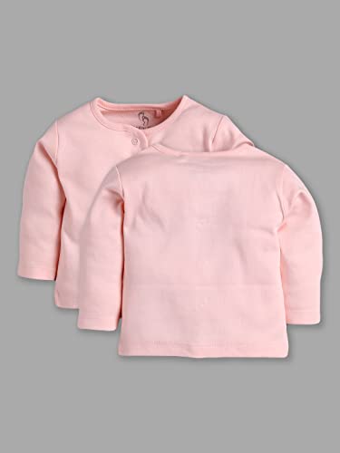 Image of Baby GO Baby Boys & Baby Girls 100% Cotton Full Sleeve Front Open T-Shirt Pack of 3 | Soft Breathable Infant Clothing with Snap Buttons | Printed Newborn Baby Wear Daily Use