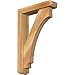 Ekena Millwork BKT0402X16X24IMP04RWR Imperial Craftsman Rough Sawn Bracket w/Offset Brace, Western Red Cedar