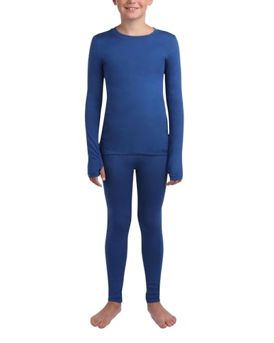 Eddie Bauer Kids Thermal Underwear Set - 2 Piece Performance Base Layer Shirt and Thermal Pants for Boys and Girls (5-12)