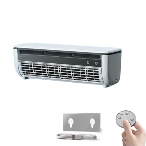 ubuyzone breeza max - breeza max Air Conditioner Fan Portable with Remote Control USB Rechargeable 3 Speed for Kitchen & Bedroom (White)
