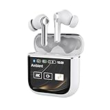 SureTech AI Translation Wireless Earbuds, Bluetooth 6.0, ANC/ENC in-Ear Headphones, Touch Screen Control, Waterproof, with Charging Case and Silicone Tips