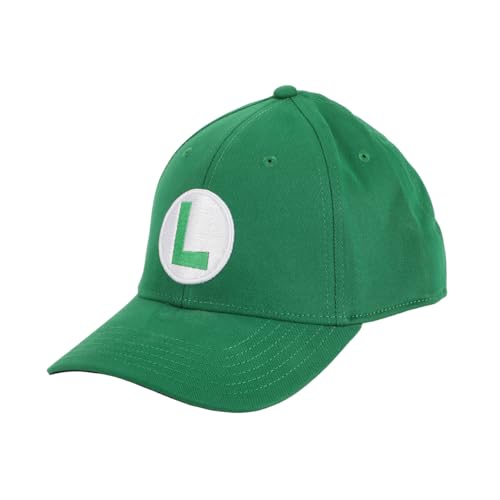Mario Cosplay Hat Mario Luigi Brothers Cosplay - Officially Licensed Luigi Hat 100% Cotton 58 cm Green for Gaming Enthusiasts