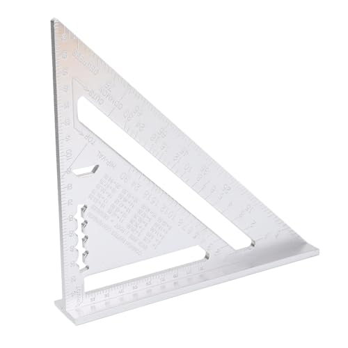 Regla Triángulo Carpintero Aleación Aluminio con Escalas miniatura 7