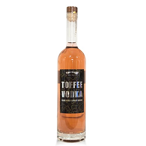 Toffee Vodka 70cl - 20% ABV - Made in Hertfordshire - Perfect Sipping Flavoured Vodka - Smooth Caramel Undertones - Great Gift Idea - Suitable for Vegetarians Vegan and Kosher