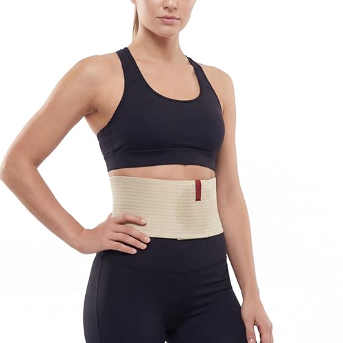 Image of ORTONYX Umbilical Hernia Belt for Men and Women 6.25 inch (Pack of 2) | Abdominal Binder With Hernia Support Pad /Post-Surgical Belly Band - Beige OX5241-L /XL