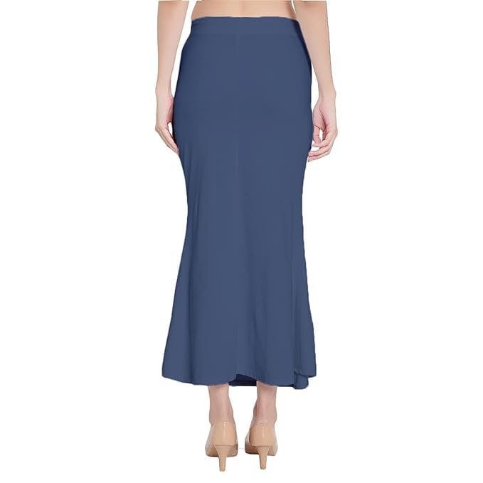 Image of Saree Shapewear Petticoat for Women Cotton Blended Lycra Shaper Petticoat with Elastic & Lace (Drawstring) Long Under Skirt Fishcut Wrinkle Free Shapewear