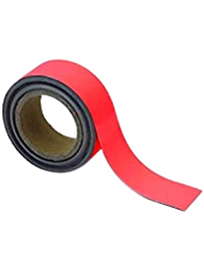 Magnetic Easy Wipe Racking Strip 50mm Wide x 10m Long - Magnetic Tape - Red